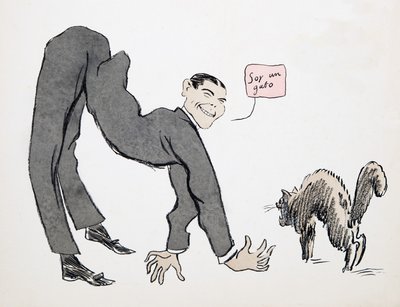 Ik ben een kat, uit White Bottoms, uitgegeven 1927 door Sem